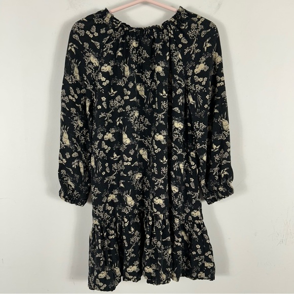 ❤️ H&M Floral Black and Cream girl Dress 5T - Picture 3 of 9